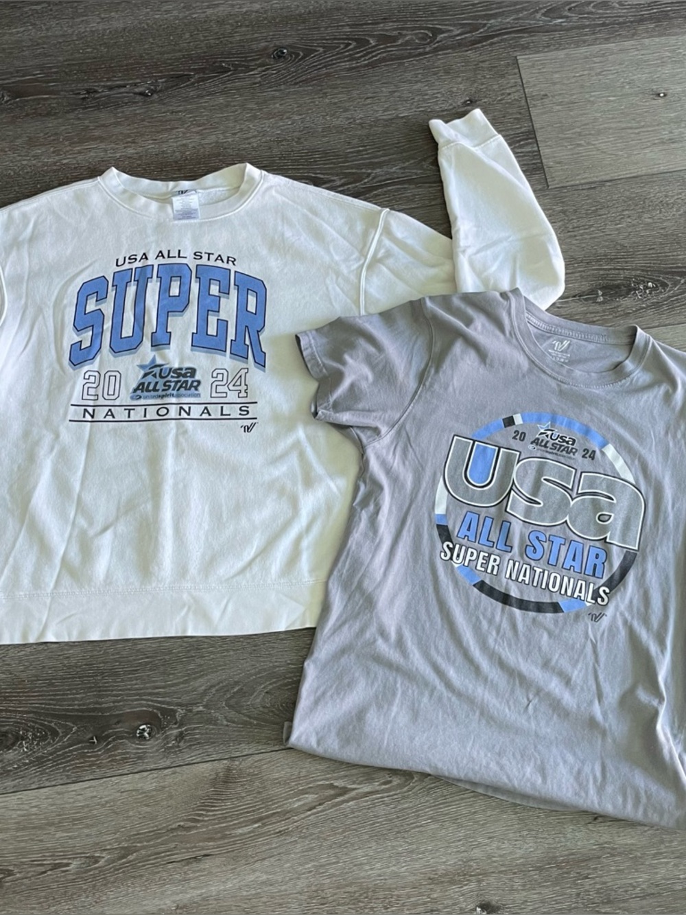 Set of 2 2024 USA All Star Super Nationals Merch Sweatshirt Med  T-Shirt Small